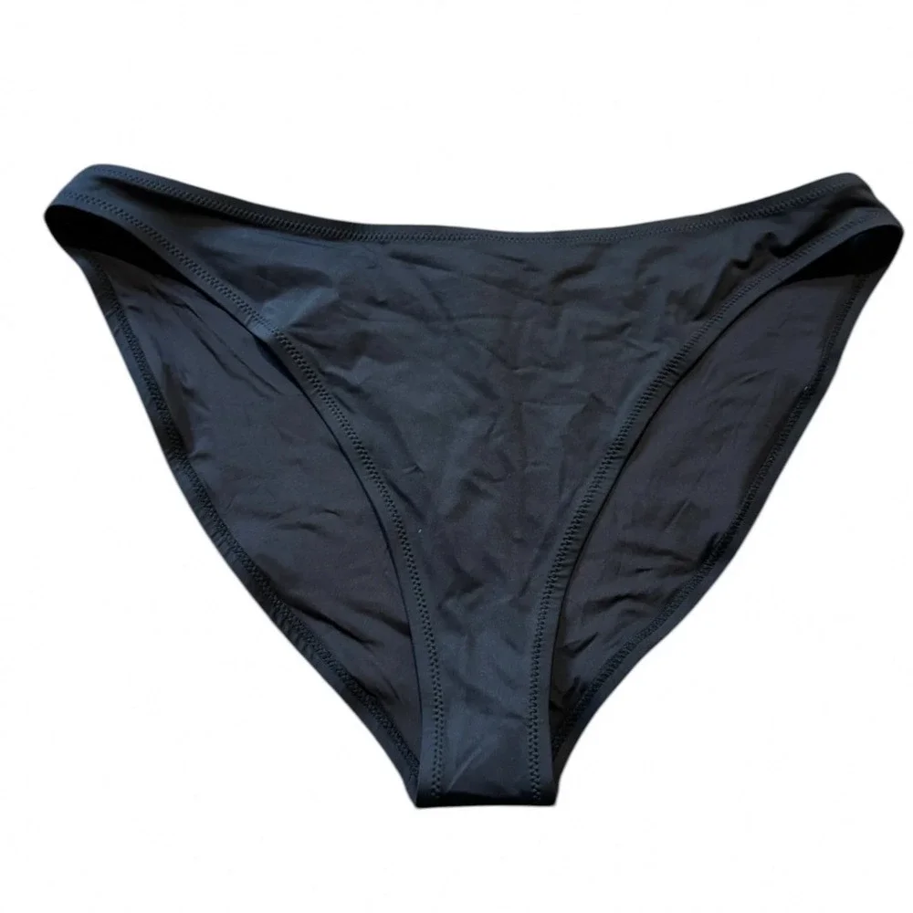 SKIMS‎ Recycled Swim Mid Coverage Bikini Bottom Onyx Black 2X NWT